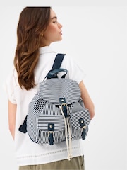 Accessorize Blue Stripe Print Backpack - Image 3 of 3