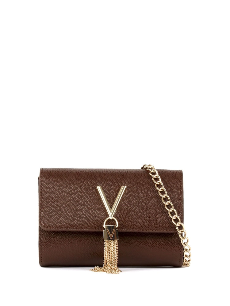 Valentino Brown Divina Pochette Purse - Image 1 of 1 Valentino Brown Divina Pochette Purse - Image 1 of 1
