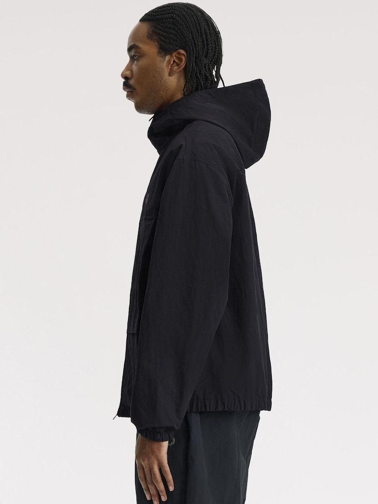 Fred Perry Black Boxy Hooded Jacket - Image 2 of 5
