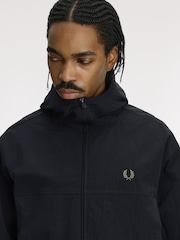 Fred Perry Black Boxy Hooded Jacket - Image 3 of 5