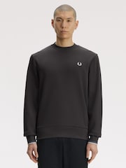 Fred Perry Grey Crew Neck Sweatshirt - Image 1 of 5