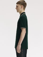 Fred Perry Green Tipped Short Sleeve Polo Shirt - Image 3 of 5