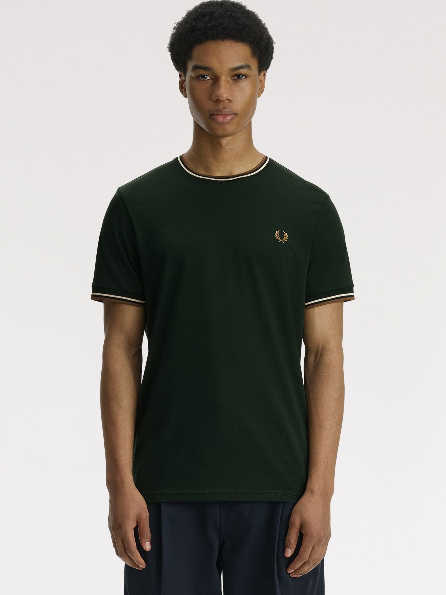 Fred Perry Men's Gris T-Shirt Twin Tipped - Image 2
