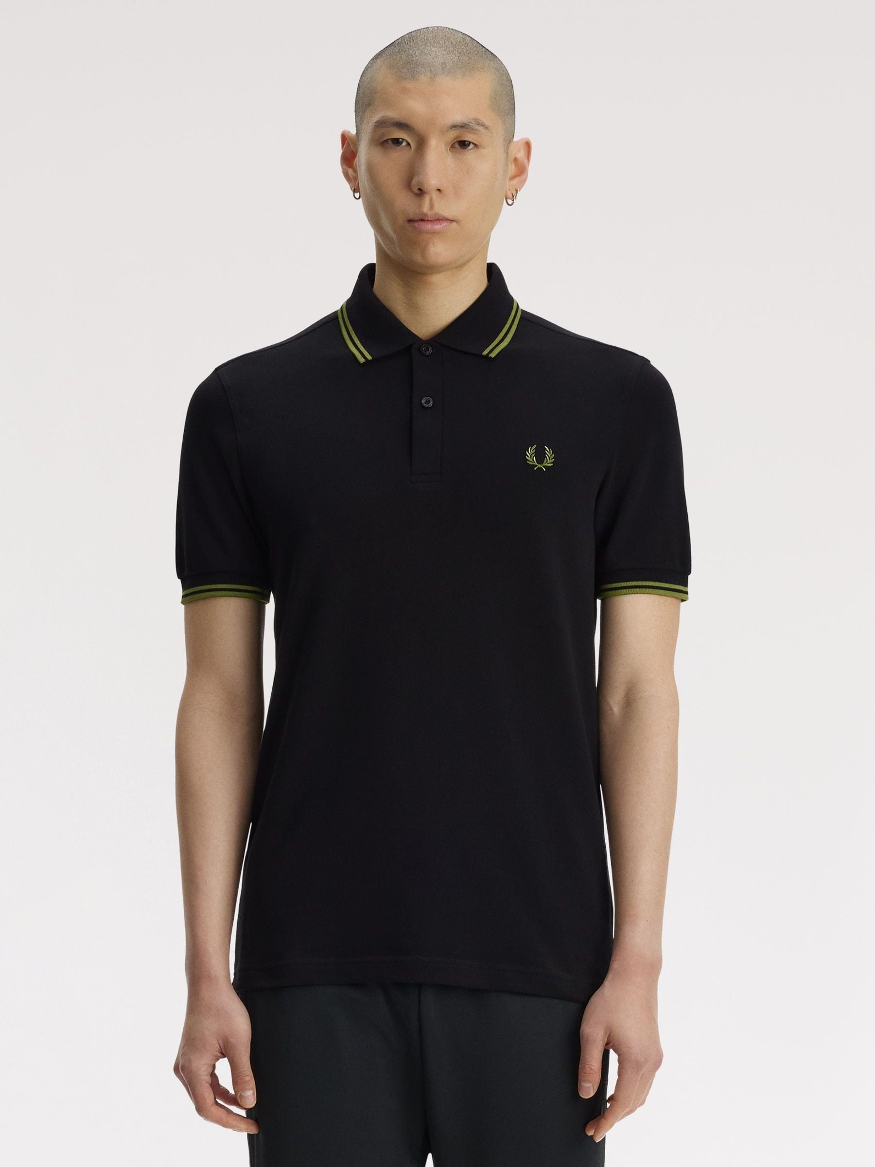 Fred Perry Men's Black Twin Tipped Shirt