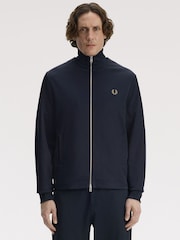 Fred Perry Blue Woven Tape Track Jacket - Image 1 of 5