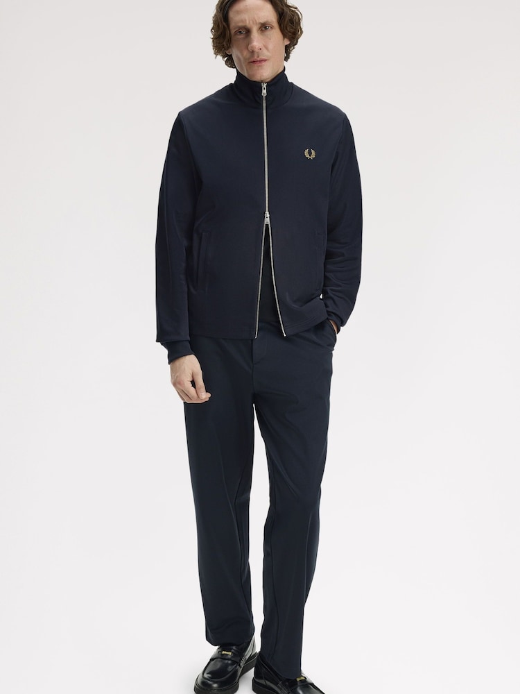 Fred Perry Blue Woven Tape Track Jacket - Image 2 of 5