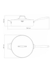 Tramontina Silver Grano 3-Ply Stainless Steel Frying Pan with Lid - Image 4 of 5