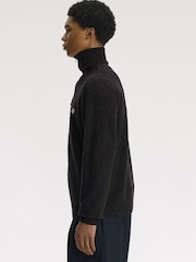 Grå - Fred Perry Merino Wool Funnel Neck Jumper - Bilde 3 av 5