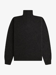 Grå - Fred Perry Merino Wool Funnel Neck Jumper - Bilde 5 av 5