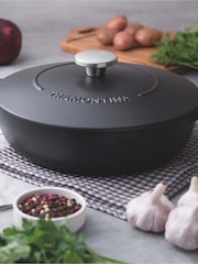 Tramontina Black Enamelled Cast Iron Shallow Casserole Dish 28cm - Image 1 of 6