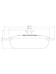 Tramontina Black Enamelled Cast Iron Shallow Casserole Dish 28cm - Image 5 of 6
