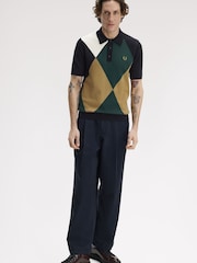 Fred Perry Offset Argyle Knitted Shirt - Bilde 2 av 5