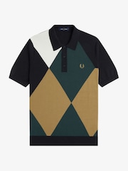 Fred Perry Offset Argyle Knitted Shirt - Bilde 4 av 5