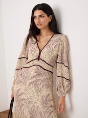 Mint Velvet Cream Printed Boho Maxi Dress - Image 4 of 8