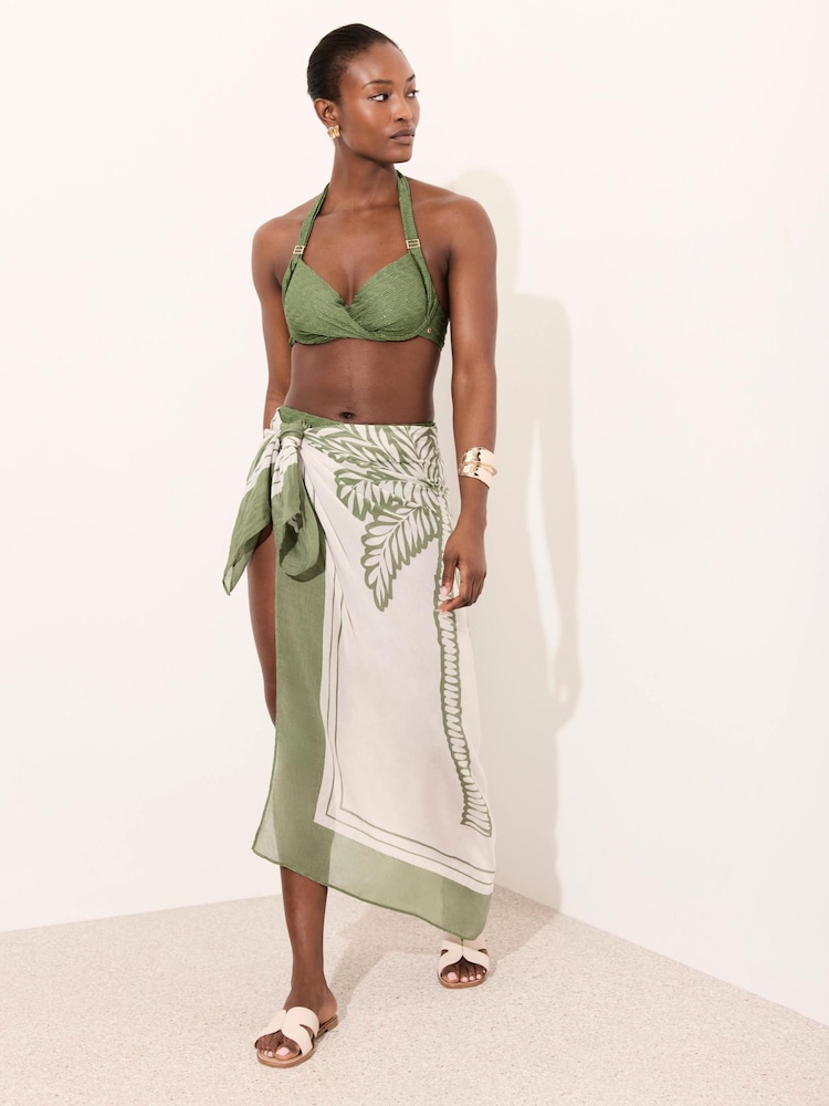 Mint Velvet Palm Print Scarves - Image 1 of 7 Mint Velvet Palm Print Scarves - Image 1 of 7