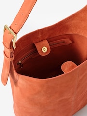 Mint Velvet Orange Alexa Suede Bucket Bag - Image 5 of 7