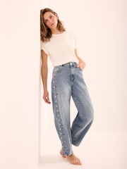Mint Velvet Blue Floral Embroidered Jeans - Image 2 of 7