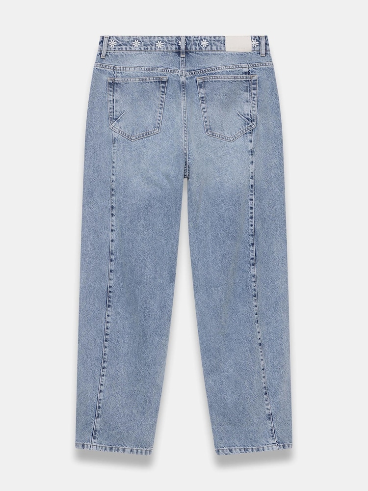 Mint Velvet Blue Floral Embroidered Jeans - Image 7 of 7