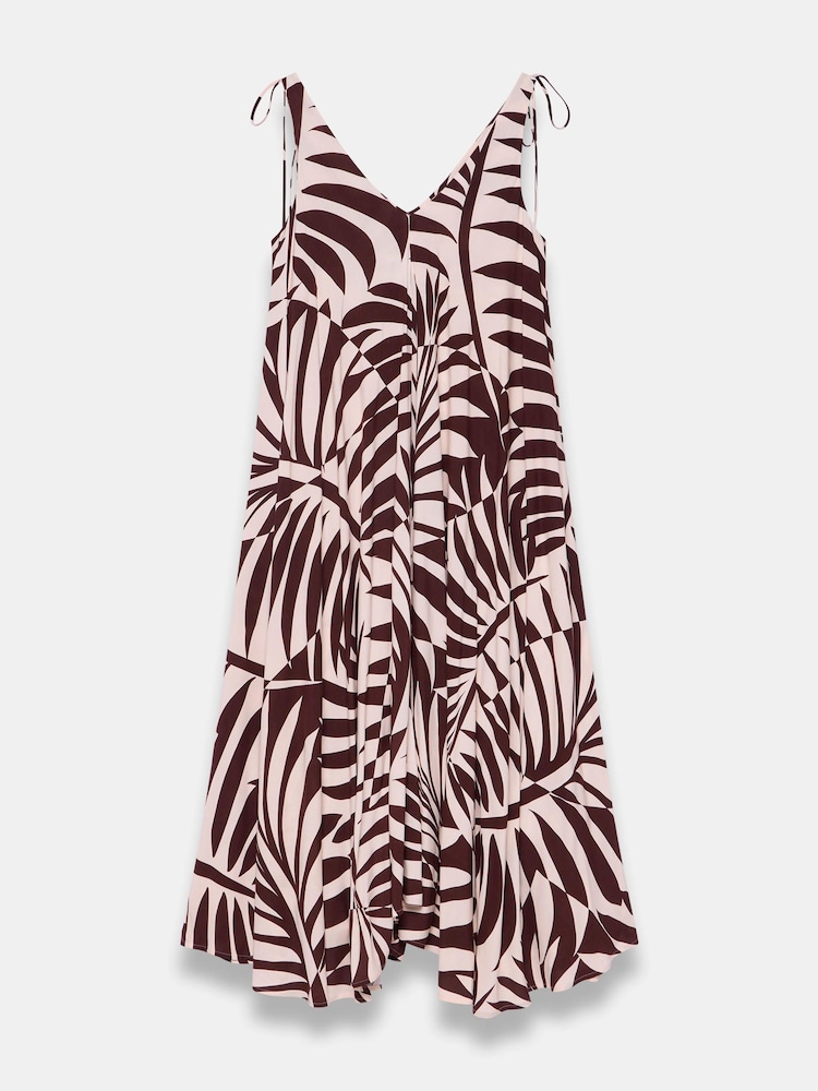 Mint Velvet Red Palm Print Maxi Dress - Image 7 of 7