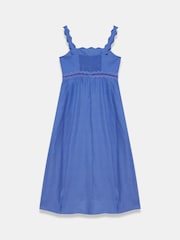 Mint Velvet Blue Linen Midi Dress - Image 8 of 8