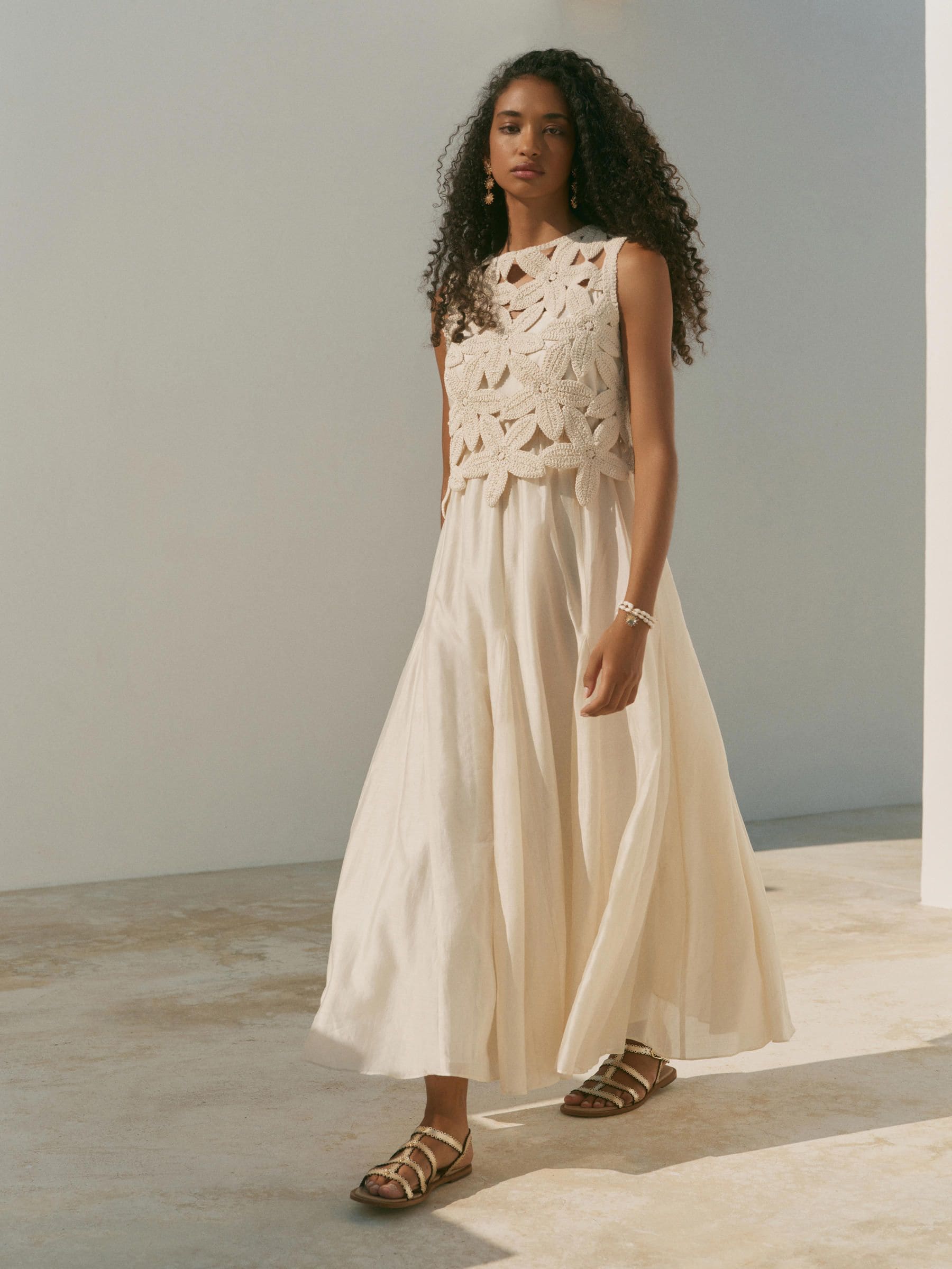 Buy Mint Velvet Cotton Blend Crochet Maxi Dress з сайту Next Ukraine