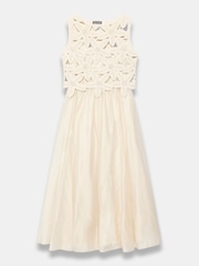 Mint Velvet Cream Cotton Blend Crochet Maxi Dress - Image 7 of 8