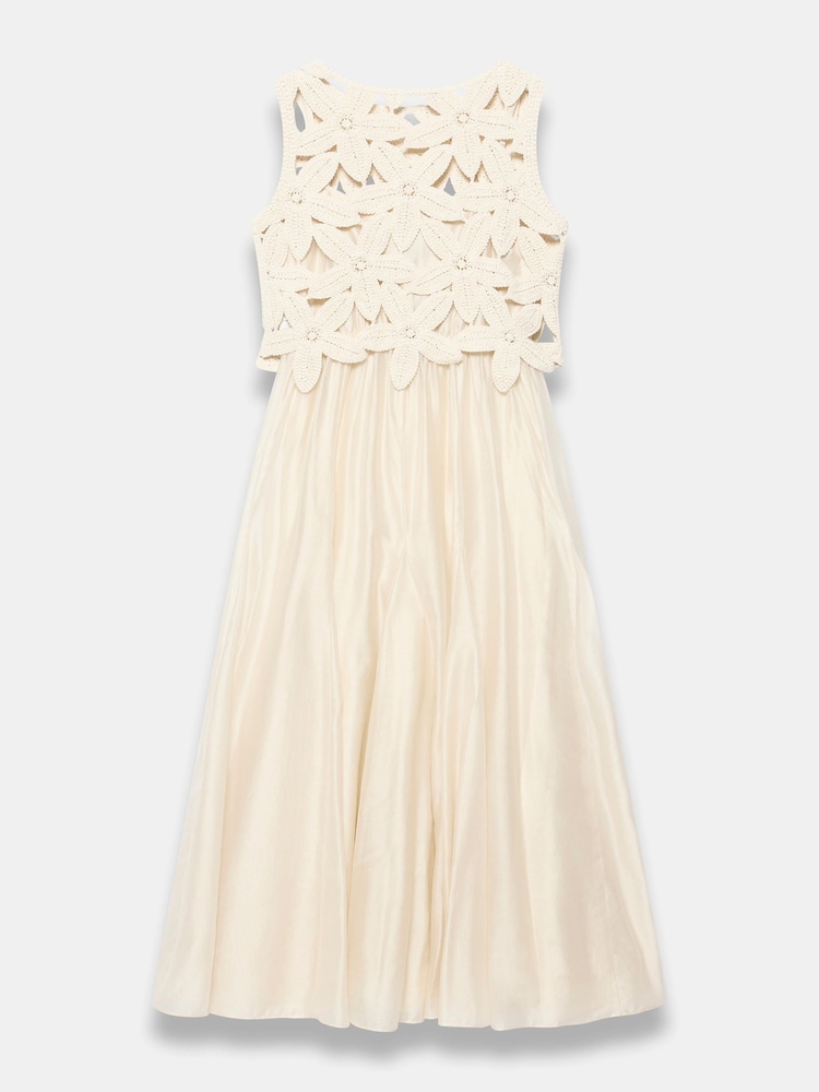 Mint Velvet Cream Cotton Blend Crochet Maxi Dress - Image 8 of 8