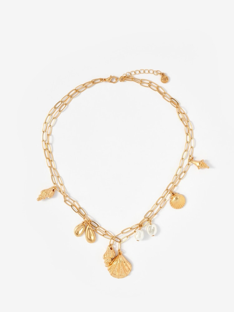 Mint Velvet Double Layered Charm Necklace - Bild 1 von 4