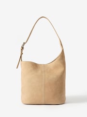 Mint Velvet Natural Alexa Suede Bucket Bag - Image 1 of 5