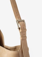 Mint Velvet Natural Alexa Suede Bucket Bag - Image 4 of 5