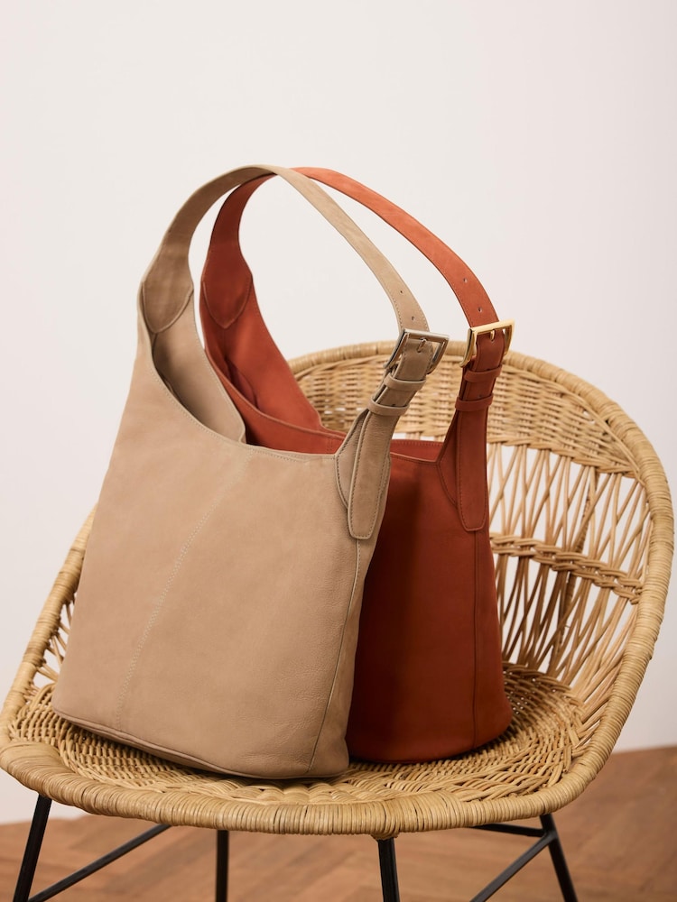 Mint Velvet Natural Alexa Suede Bucket Bag - Image 5 of 5