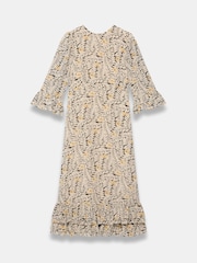 Mint Velvet Black Floral Print Midi Dress - Image 7 of 8