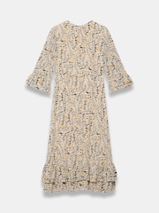 Mint Velvet Black Floral Print Midi Dress - Image 8 of 8