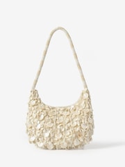 Mint Velvet Cream Cleo Detail Shoulder Bag - Image 1 of 4