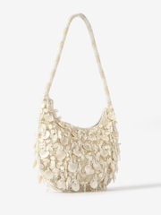 Mint Velvet Cream Cleo Detail Shoulder Bag - Image 2 of 4