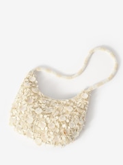 Mint Velvet Cream Cleo Detail Shoulder Bag - Image 3 of 4