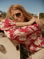 Mint Velvet Red Floral Print Blouse - Image 5 of 8