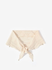 Mint Velvet Cream Cotton Broderie Charm Scarf - Image 1 of 2