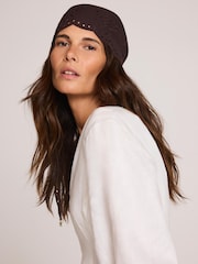 Mint Velvet Brown Cotton Broderie Charm Scarf - Image 1 of 6