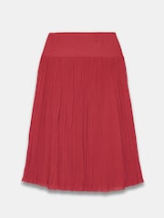 Mint Velvet Red Waist Crinkle Midi Skirt - Image 6 of 7