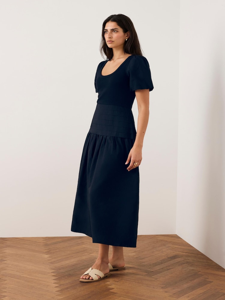 Mint Velvet Blue Cotton Blend Maxi Dress - Image 1 of 8 Mint Velvet Blue Cotton Blend Maxi Dress - Image 1 of 8