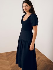 Mint Velvet Blue Cotton Blend Maxi Dress - Image 2 of 8