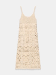 Mint Velvet Natural Cotton Crochet Midi Dress - Image 7 of 8
