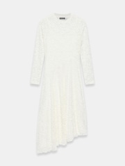 Mint Velvet White Lace Full Asymmetric Midi Dress - Image 7 of 8
