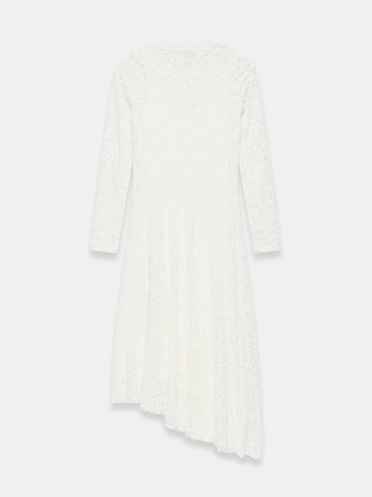 Mint Velvet White Lace Full Asymmetric Midi Dress - Image 8 of 8