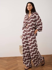 Mint Velvet Red Graphic Print Shirt - Image 2 of 8