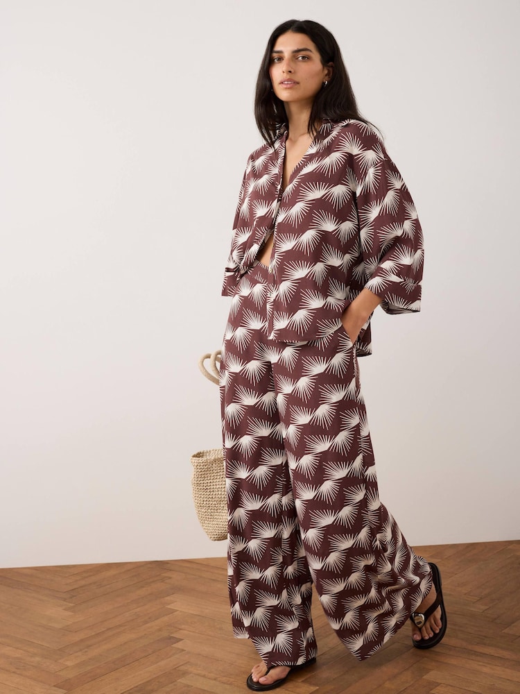 Mint Velvet Red Graphic Print Shirt - Image 2 of 8 Mint Velvet Red Graphic Print Shirt - Image 2 of 8