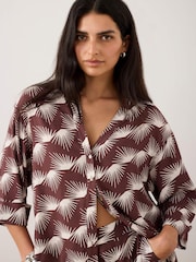 Mint Velvet Red Graphic Print Shirt - Image 3 of 8