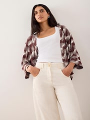 Mint Velvet Red Graphic Print Shirt - Image 5 of 8