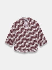 Mint Velvet Red Graphic Print Shirt - Image 7 of 8
